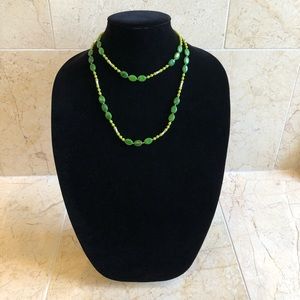 Fresh green and silver necklace (3 ways to wear!)